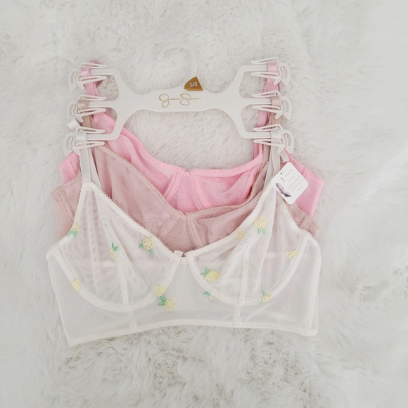 JESSICA SIMPSON 3-PACK FLIRTY UNPADDED UNDERWIRE BRA SIZE 34B